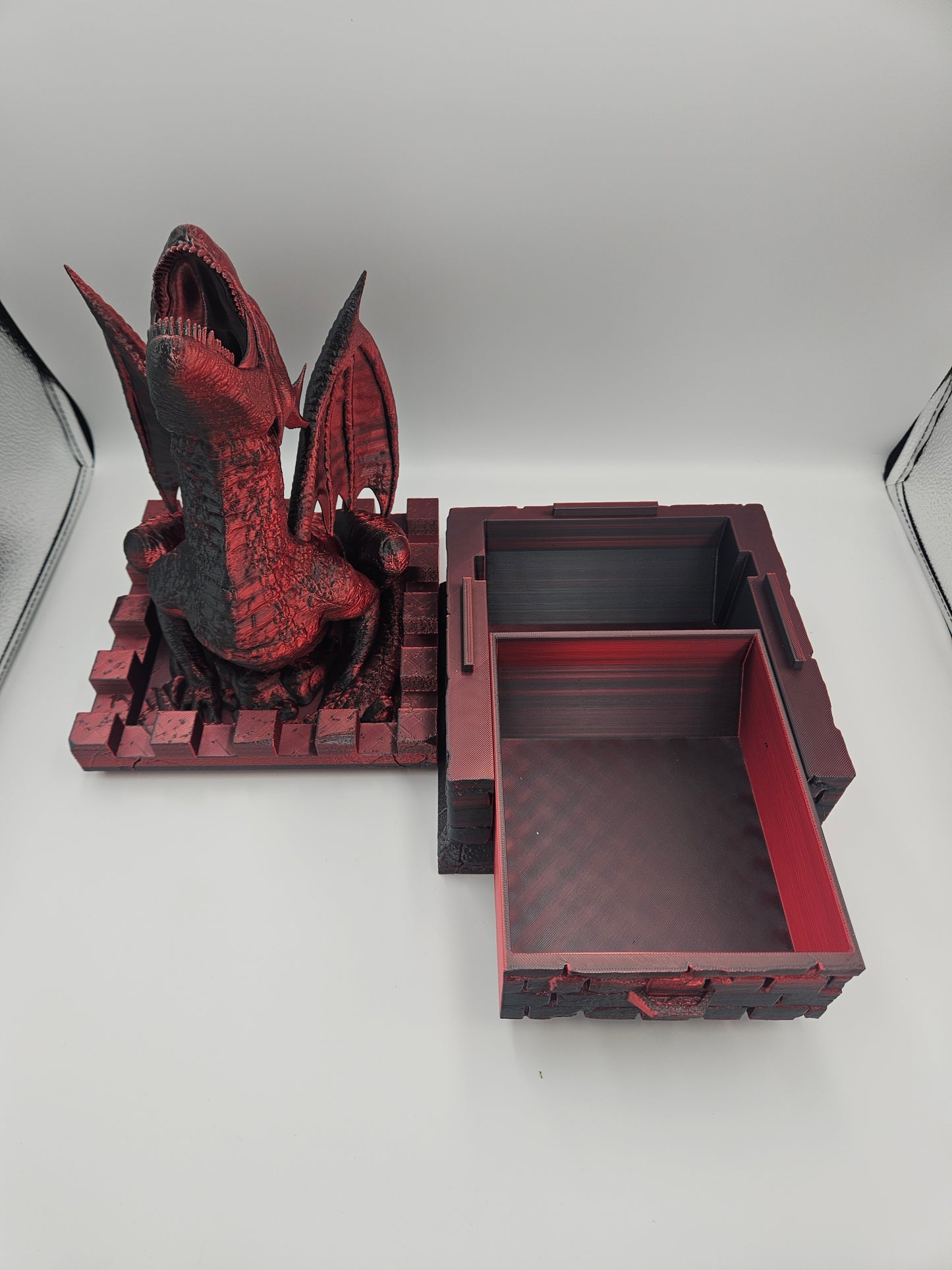 Dragon Dice Tower with Drawer – DnD Dice Storage & Display – Fits D20 & Standard Dice