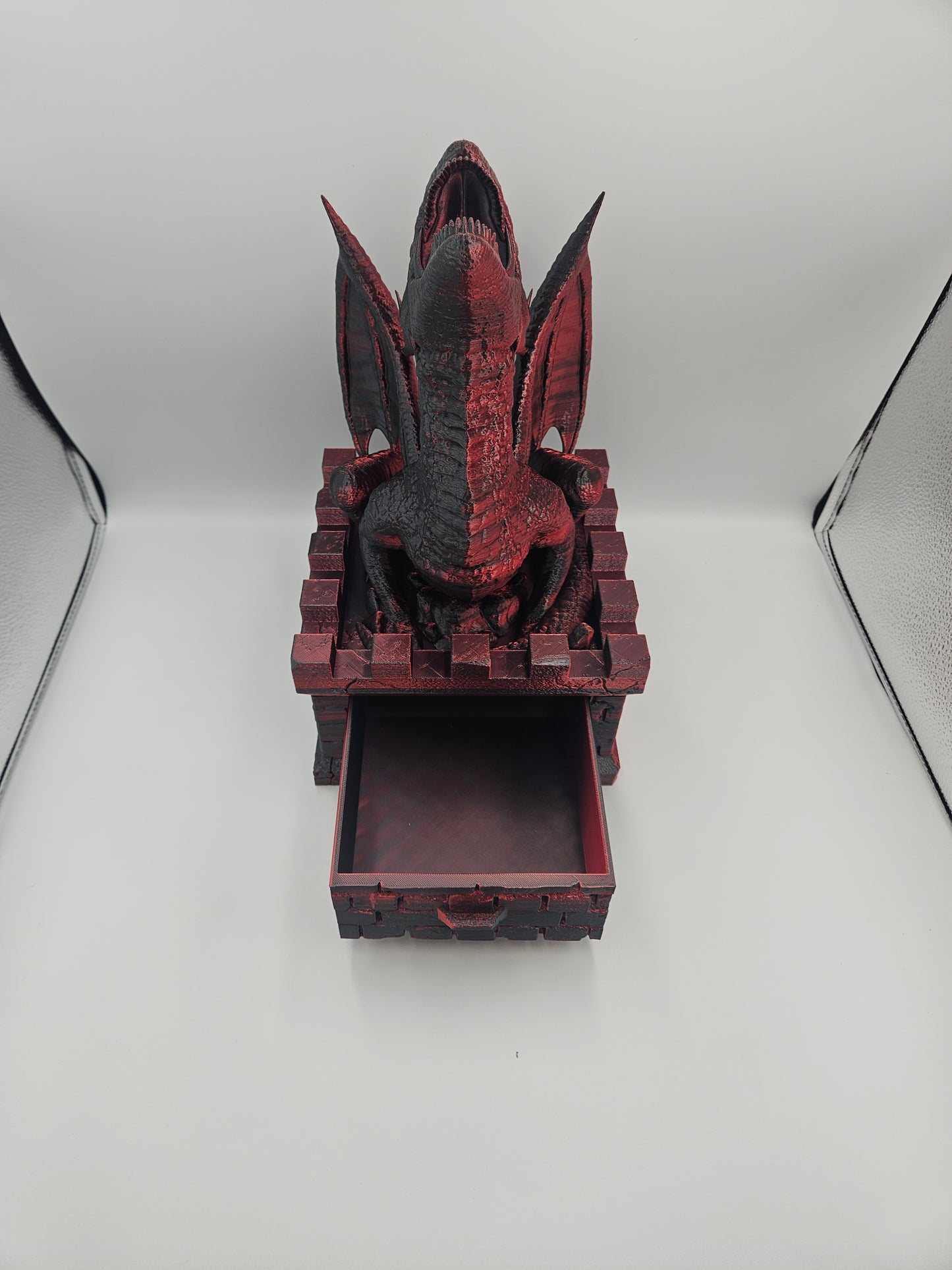 Dragon Dice Tower with Drawer – DnD Dice Storage & Display – Fits D20 & Standard Dice