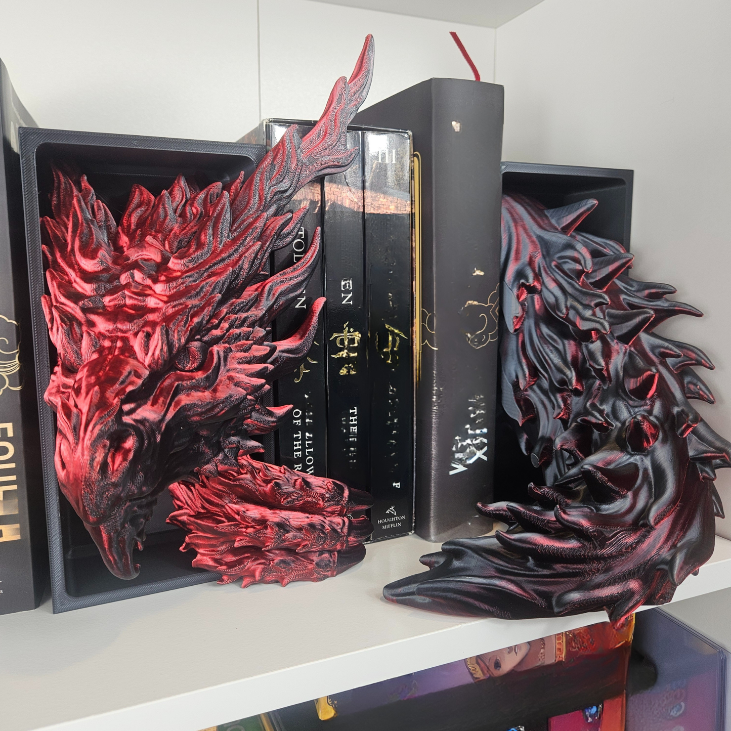 Inferno Dragon - Head and Tail Book End