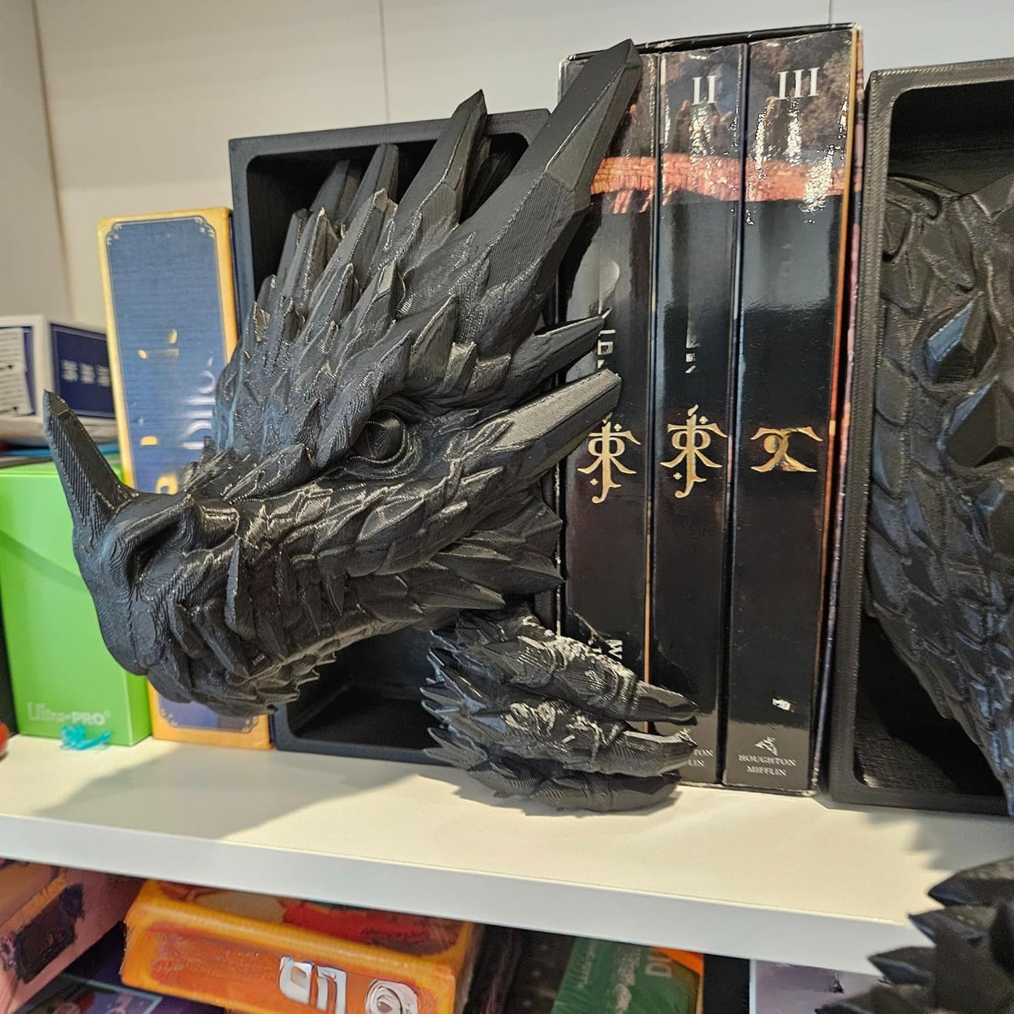 Crystal Dragon - Head and Tail Book End