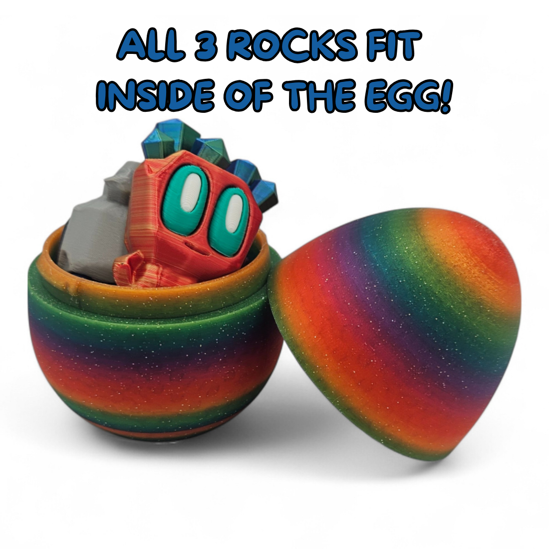 3 Pack Collectible Rock Pets