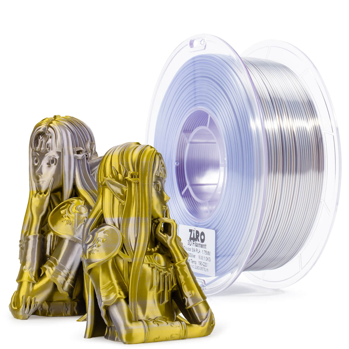 Ziro Filament - Tri Color Silk PLA