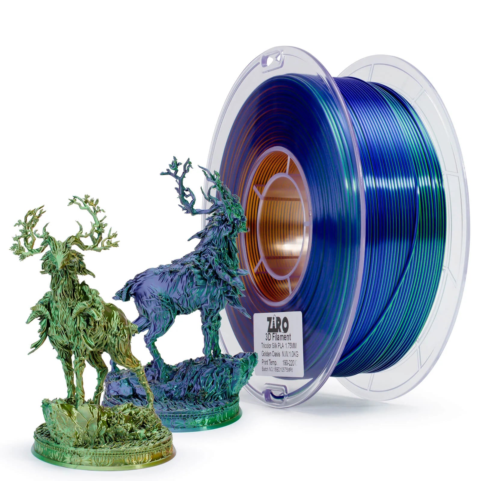 Ziro Filament - Tri Color Silk PLA