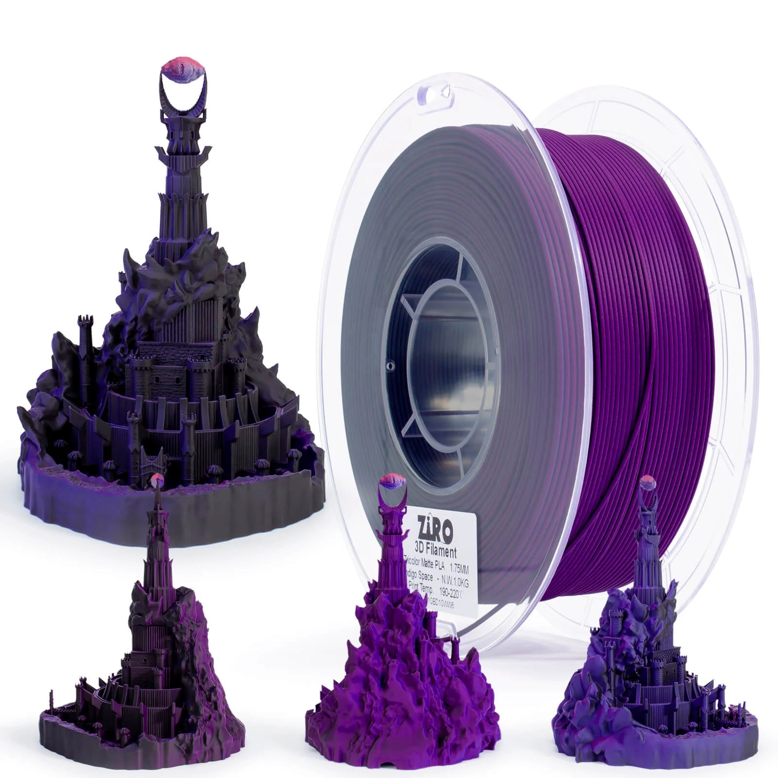 Ziro Filament - Tri Color Matte PLA