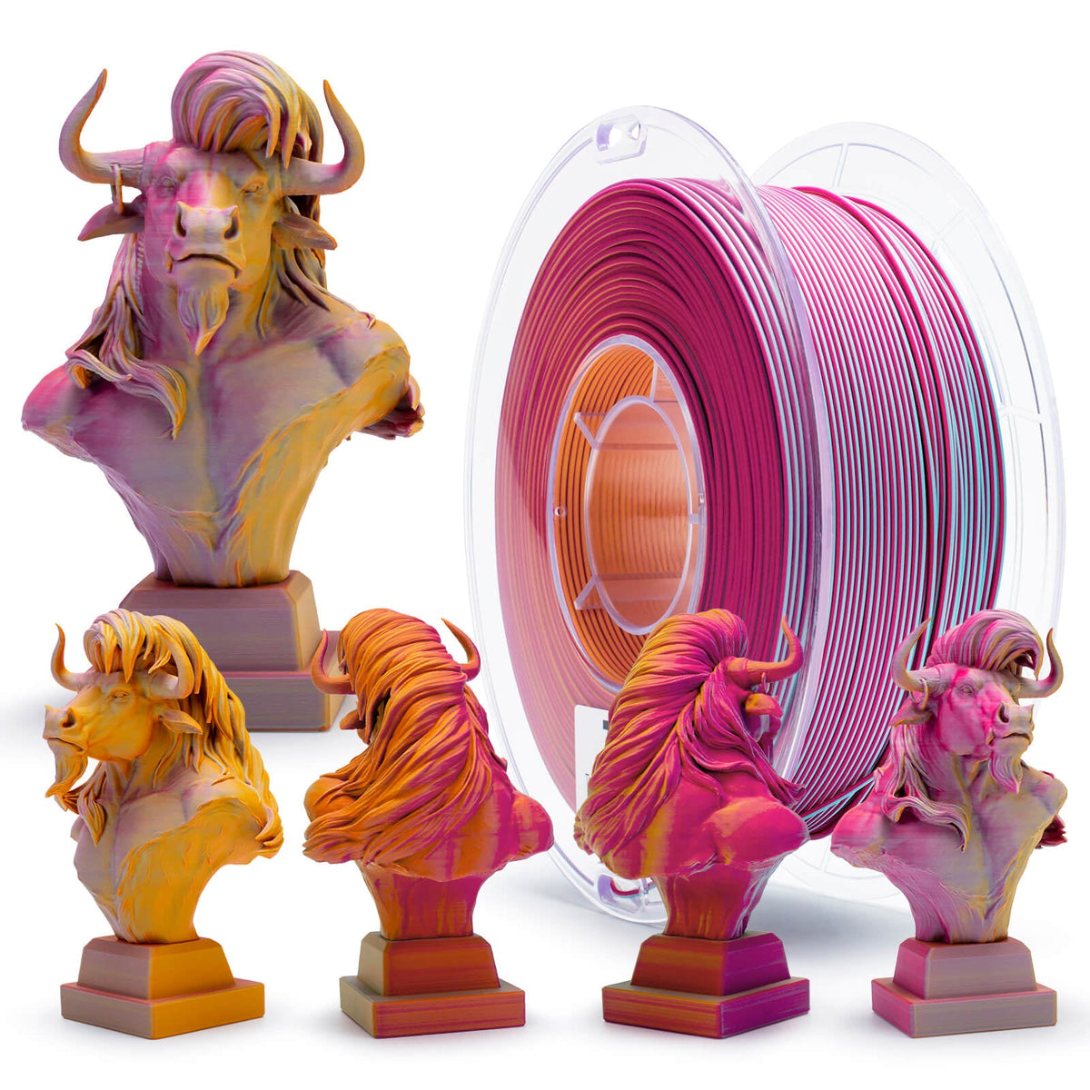 Ziro Filament - Tri Color Matte PLA