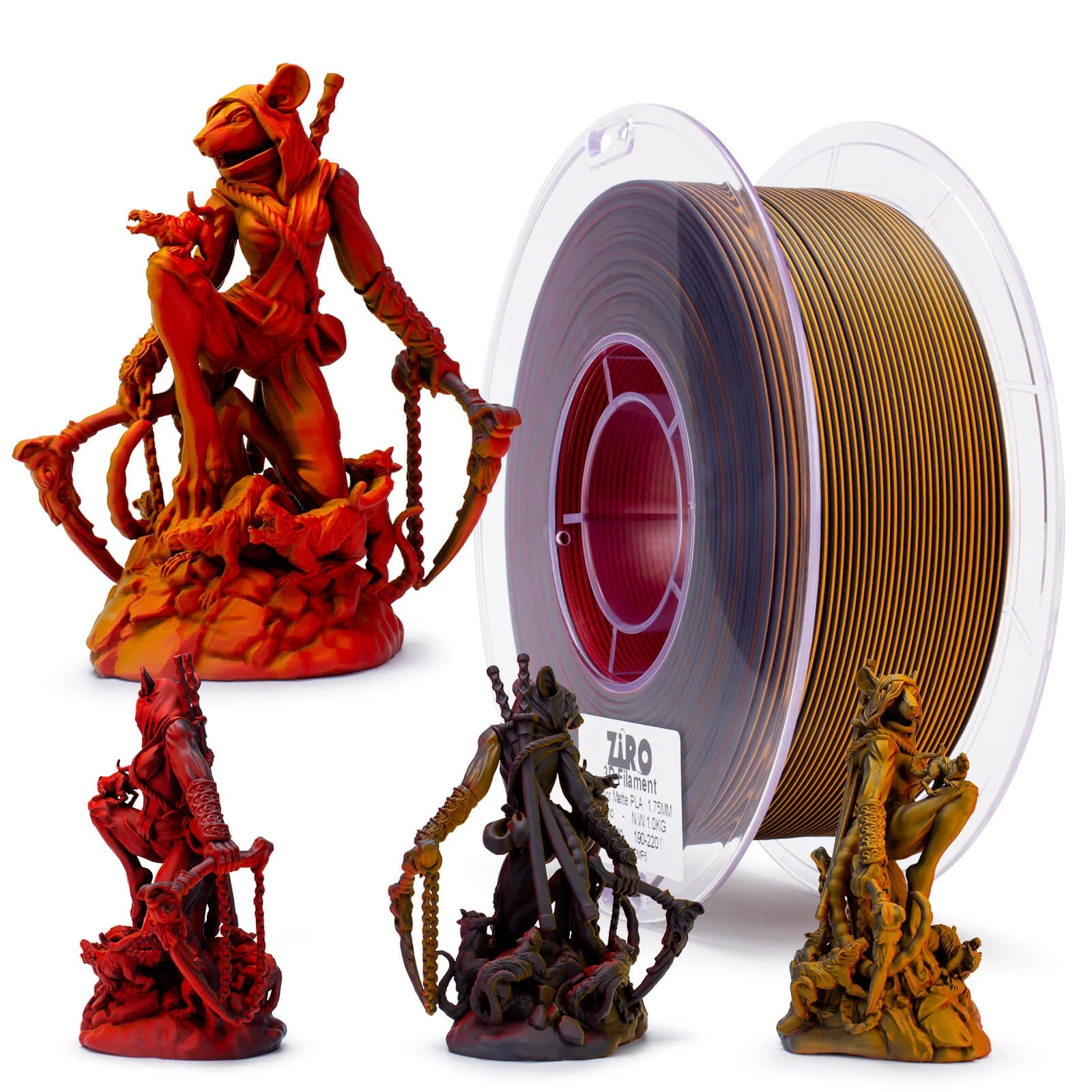 Ziro Filament - Tri Color Matte PLA