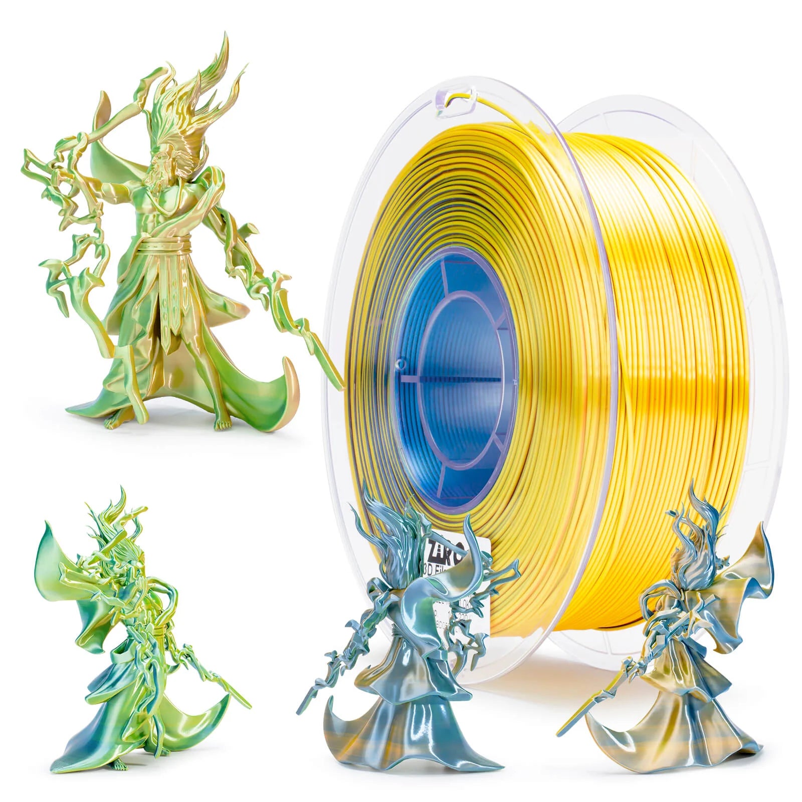 Ziro Filament - Tri Color Silk PLA