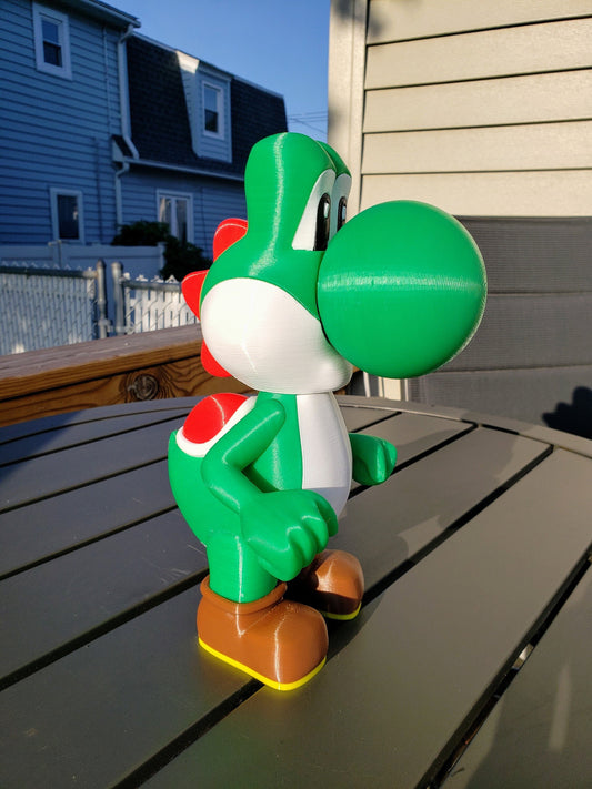 Yoshi Action Figure from Super Mario Video Game - 3D Print Multicolored Fully Assembled Toy Made With PLA Plastic