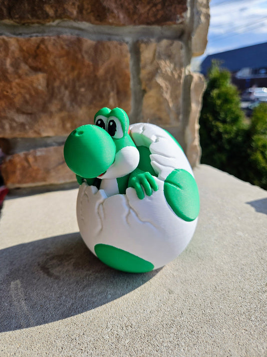Yoshi Egg - Collectible Action Figure from Super Mario Video Game - 3D Print Multicolored - Easter Egg Gift Home Decor - For Adult and Kids