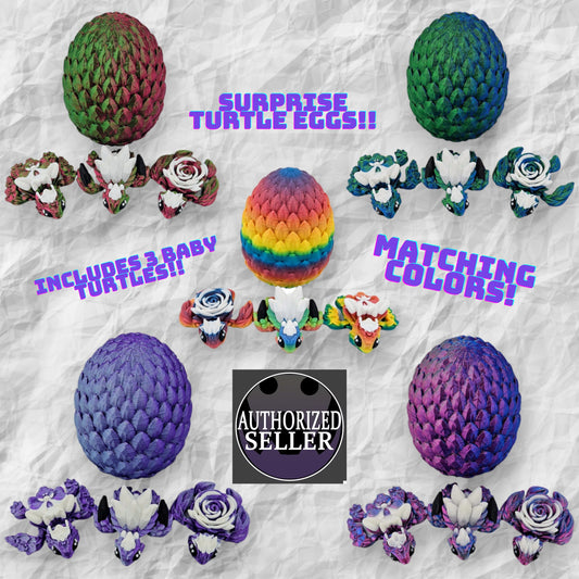 Surprise Turtle Egg Articulating Turtles Unique Fidget Toy